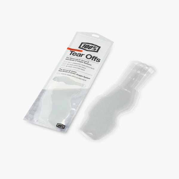 Slika 100% TEAR-OFF FOLIJE ZA NAOČALE ACCURI 2 / RACECRAFT 2 / STRATA 2 (20 KOMADA)