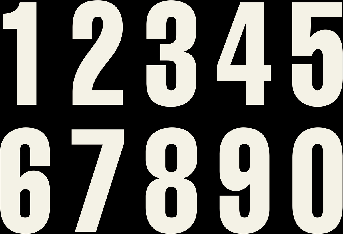 Slika NUMBER 7  3Pieces White 5''''