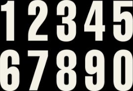 Slika NUMBER 7  3Pieces White 5''''