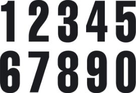 Slika NUMBER 9  3Pieces Black 5''''