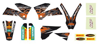 Slika BLACK RACING GRAPHIC KIT