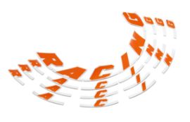 Slika ORANGE RACING RIM STICKER KIT