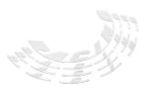 Slika WHITE RACING RIM STICKER KIT