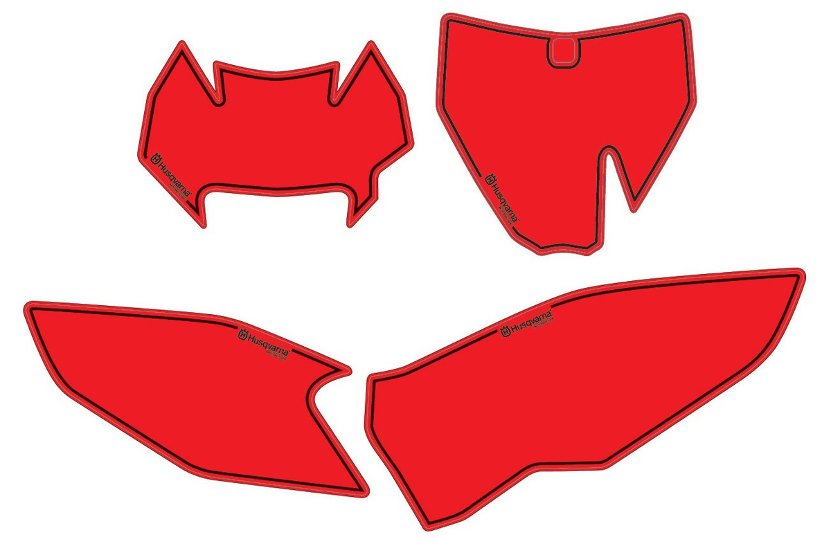 Slika NUMBER PLATE BACKGROUNDS RED