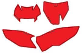 Slika NUMBER PLATE BACKGROUNDS RED