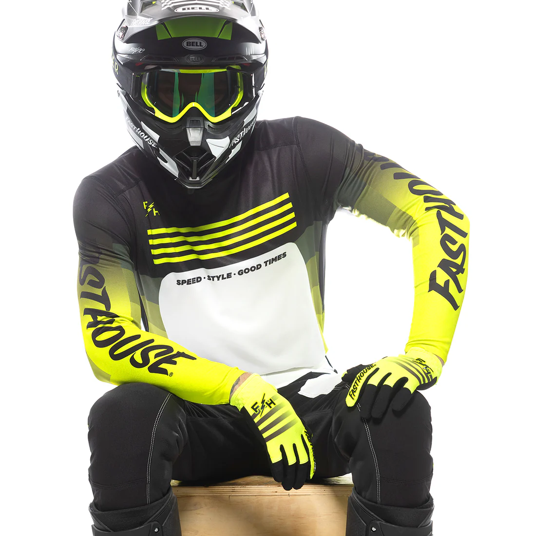 FASTHOUSE ELROD HYPERSONIC MX DRES - FLUO/CRNA