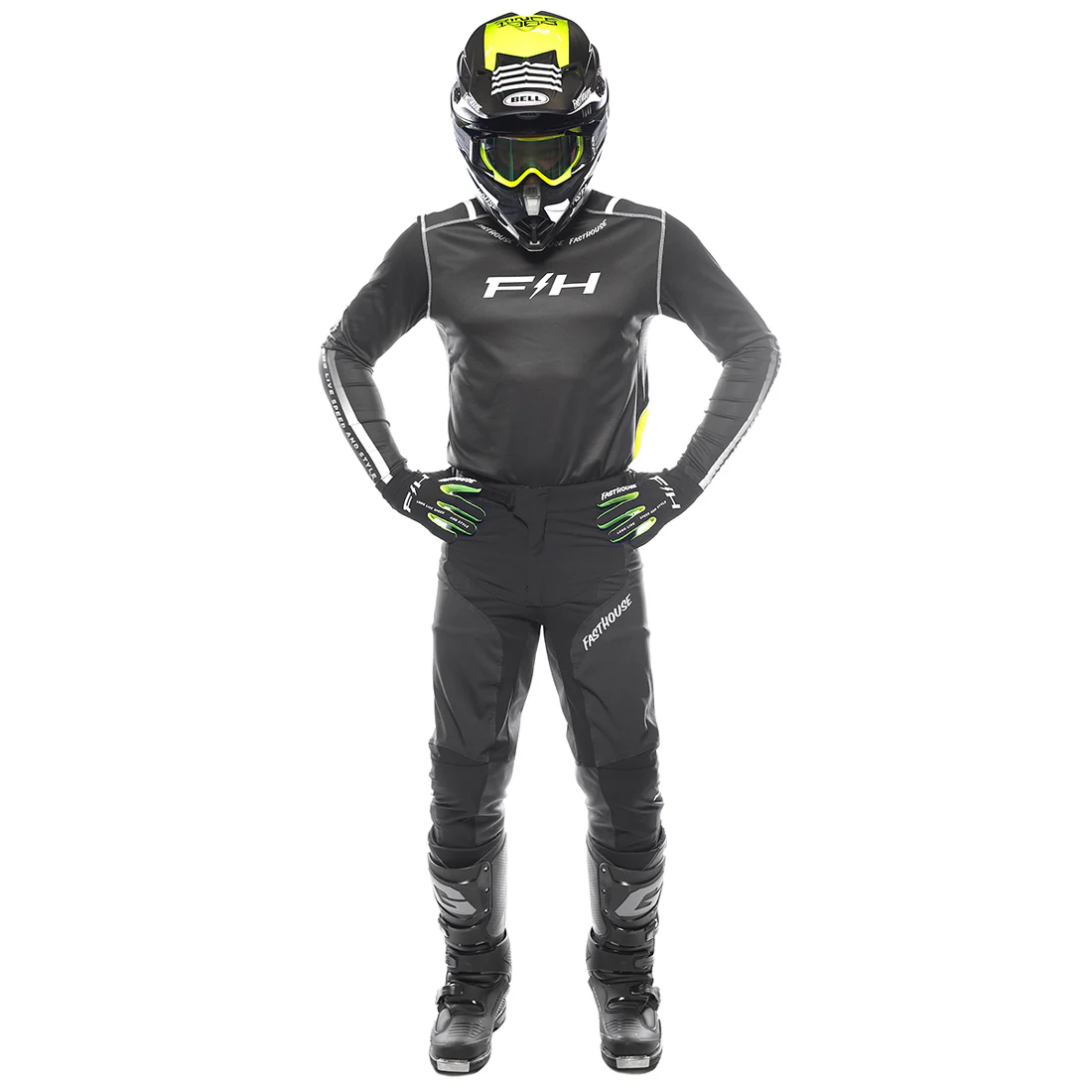 FASTHOUSE ELROD NITRO MX DRES - ČRNA/NEON