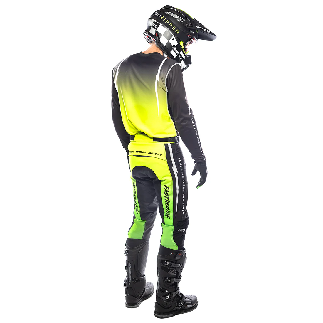 FASTHOUSE ELROD NITRO MX DRES - ČRNA/NEON