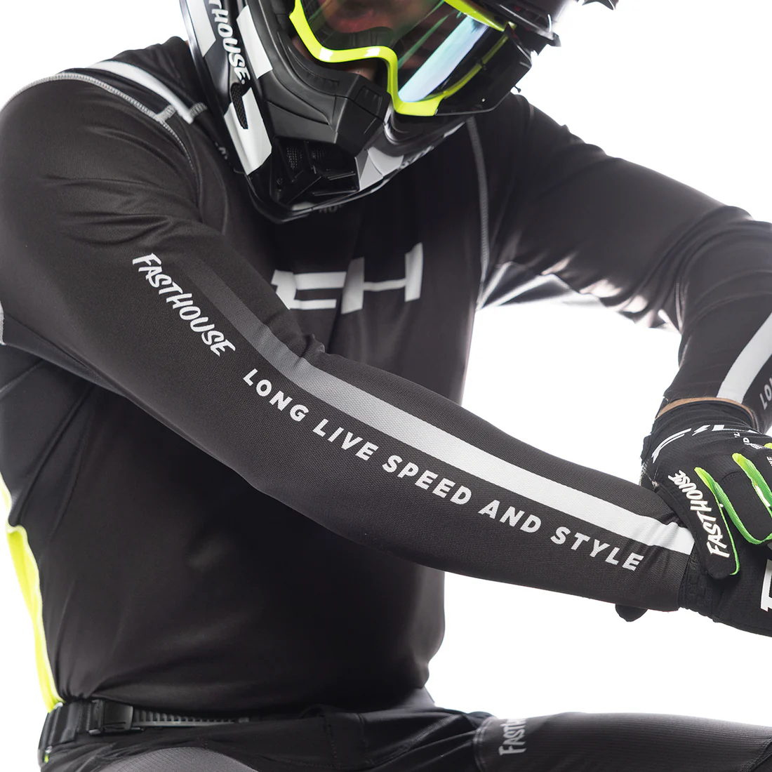FASTHOUSE ELROD NITRO MX DRES - ČRNA/NEON
