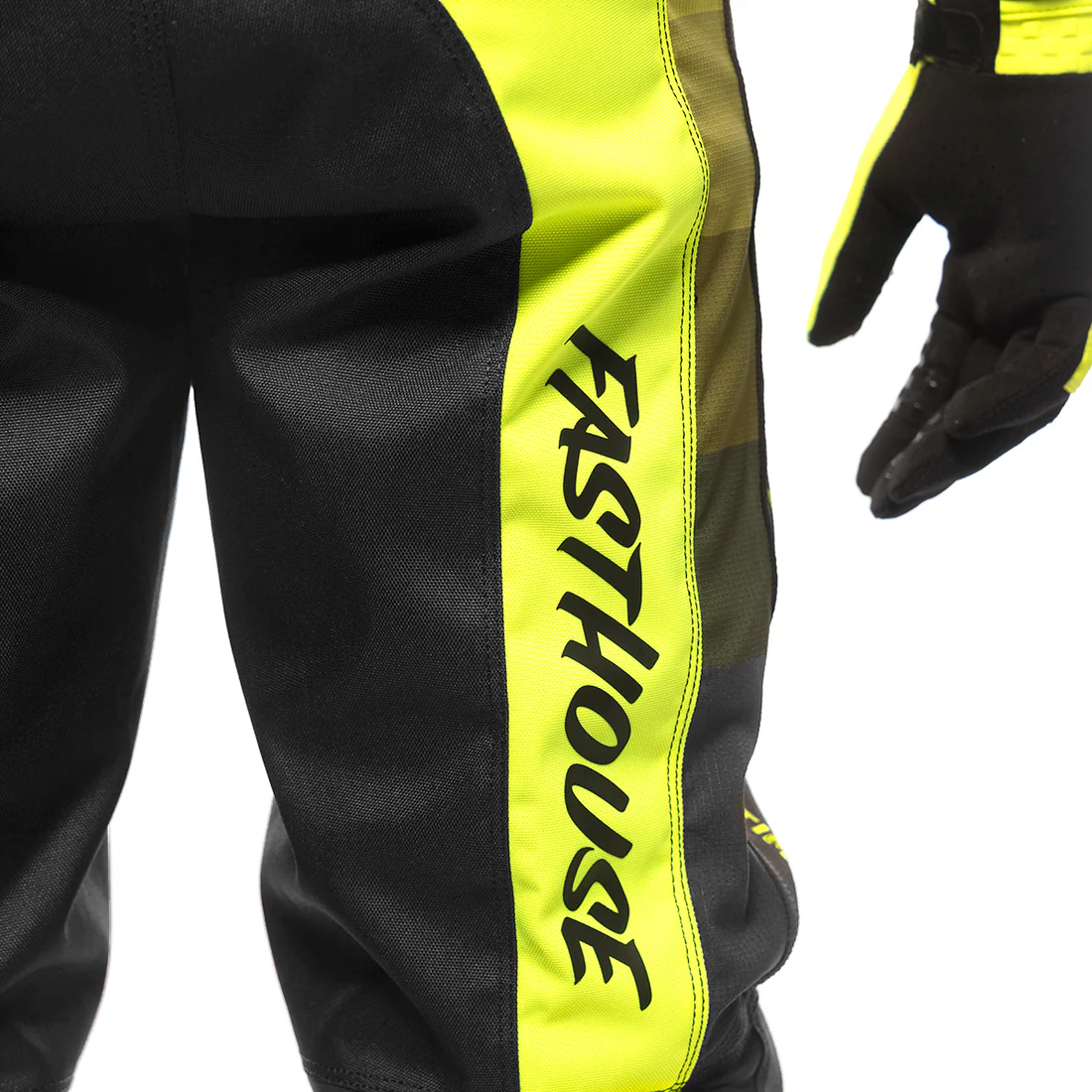 FASTHOUSE ELROD HYPERSONIC MX HLAČE - ČRNA/BELA/FLUO