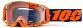100% ARMATIC GOGGLE – NEON ORANGE CLEAR LENS