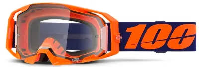 100% ARMATIC GOGGLE – NEON ORANGE CLEAR LENS