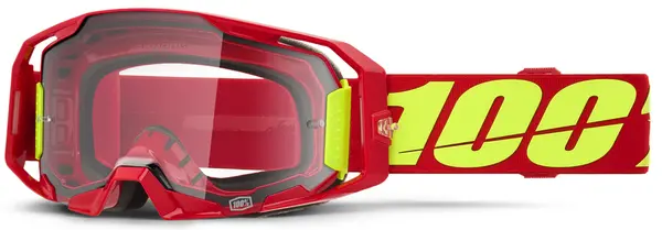 100% ARMATIC GOGGLE – RED CLEAR LENS
