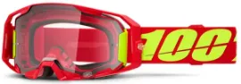 100% ARMATIC GOGGLE – RED CLEAR LENS