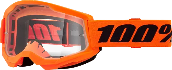 100% STRATA 2 OČALA – NEON ORANGE CLEAR LENS