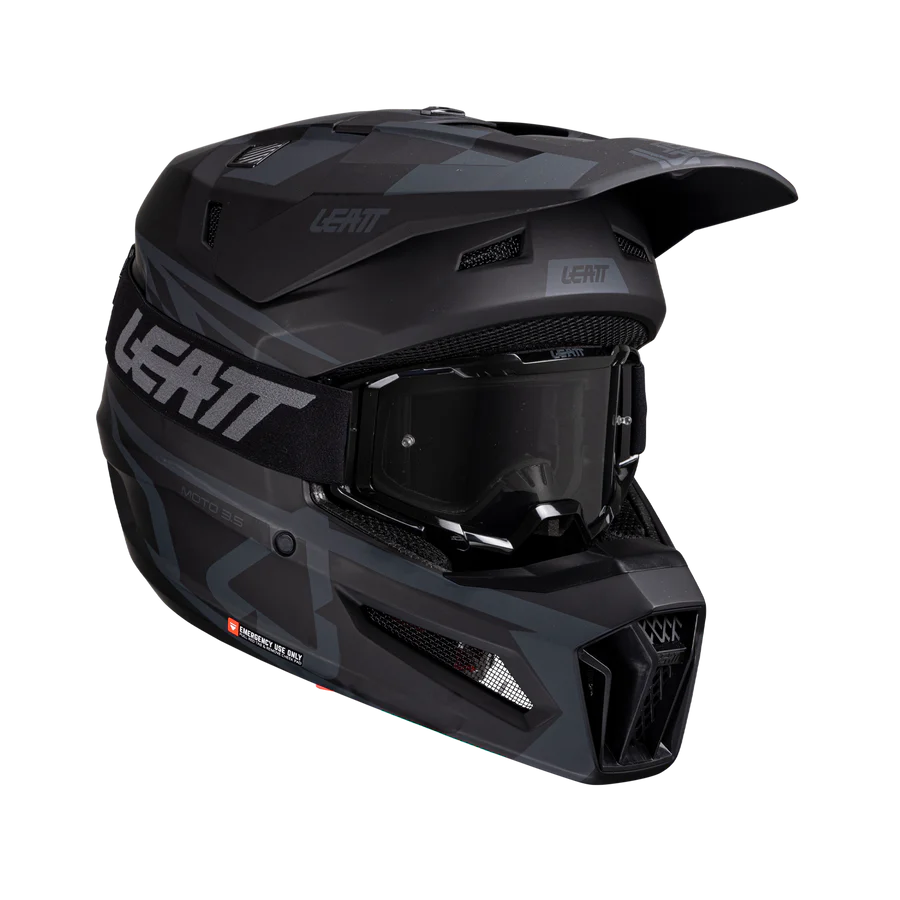 LEATT KOMPLET ČELADA MOTO 3.5 ČRNA + OČALA 3.5