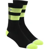 100% NOGAVICE FLOW ČRNO / FLUORESCENTNO RUMENE