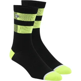 100% NOGAVICE FLOW ČRNO / FLUORESCENTNO RUMENE