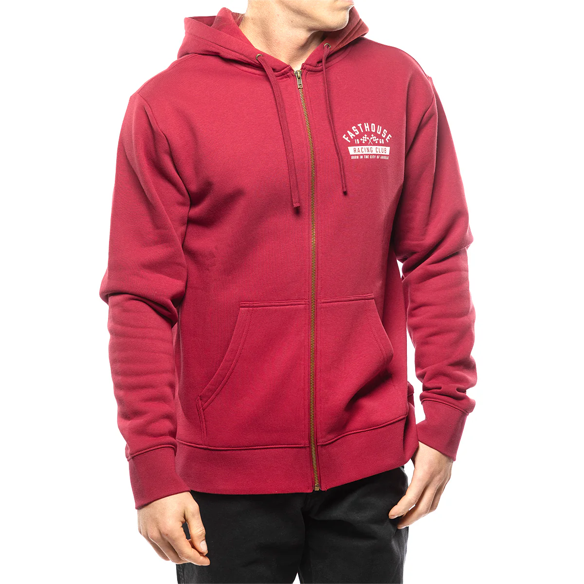 Slika FASTHOUSE ACCLAIMED HOODED ZIP - BORDO