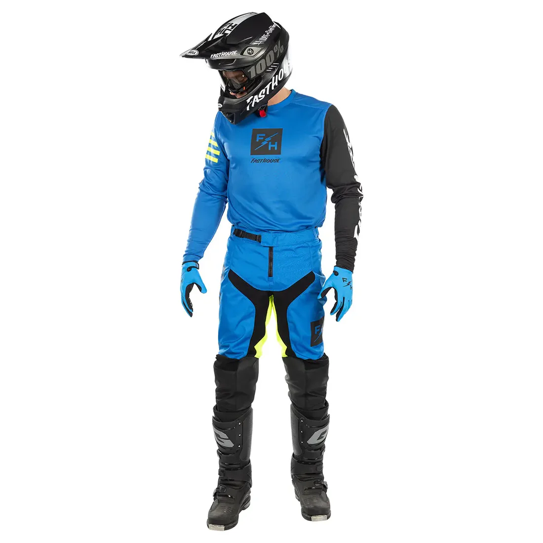 Slika FASTHOUSE CARBON ECHO HLAČE – ELECTRIC BLUE/FLUO
