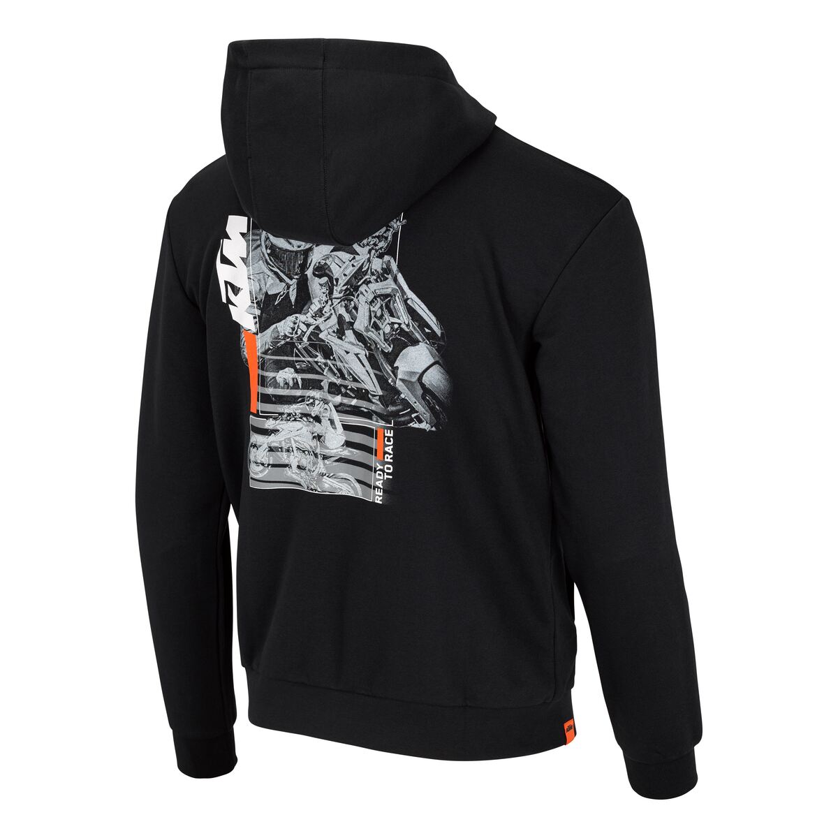 Slika KTM BEAST ZIP HOODIE MOŠKI PULOVER S KAPUCO NA ZADRGO - ČRN