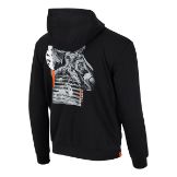 Slika KTM BEAST ZIP HOODIE MOŠKI PULOVER S KAPUCO NA ZADRGO - ČRN