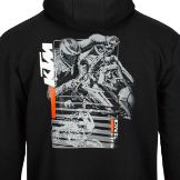 Slika KTM BEAST ZIP HOODIE MOŠKI PULOVER S KAPUCO NA ZADRGO - ČRN