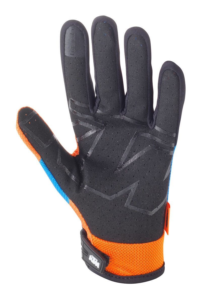 Slika KTM OTROŠKE GRAVITY-FX EDRIVE MX ROKAVICE - MODRO/ORANŽNE